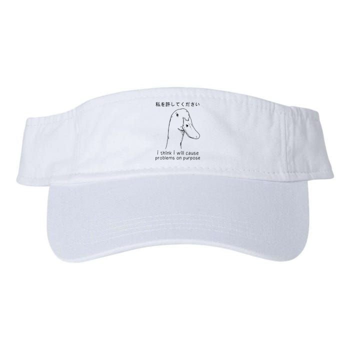 I Think I Will Cause Problems On Purpose Funny Goose Visor