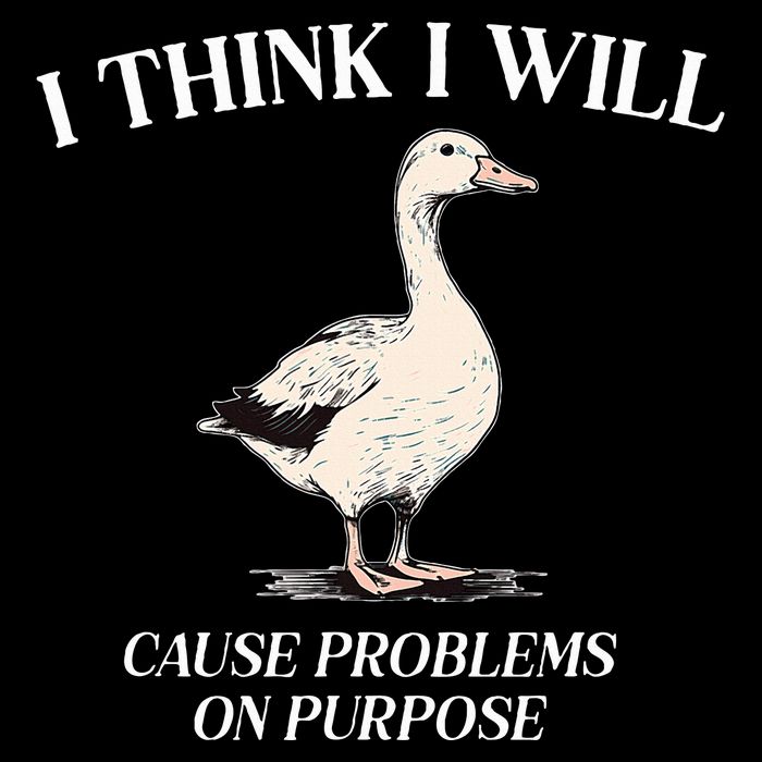 I Think I Will Cause Problems On Purpose Meme Goose Duck T-Shirt