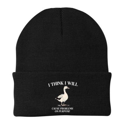 I Think I Will Cause Problems On Purpose Meme Goose Duck Beanie