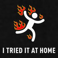 I Tried It At Home Funny Geek Nerd It Admin Science Ladies PosiCharge Tri-Blend Wicking Tank