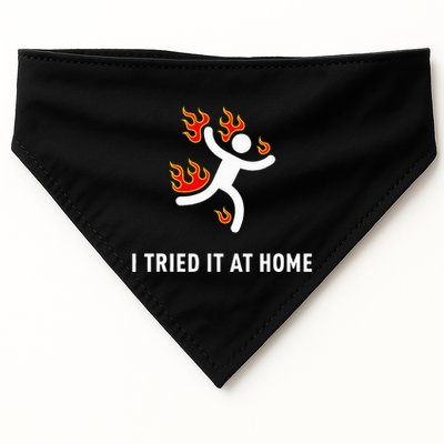 I Tried It At Home Funny Geek Nerd It Admin Science USA-Made Doggie Bandana