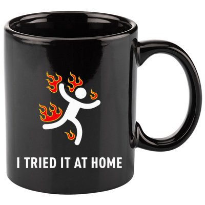 I Tried It At Home Funny Geek Nerd It Admin Science 11oz C Handle Ceramic Mug