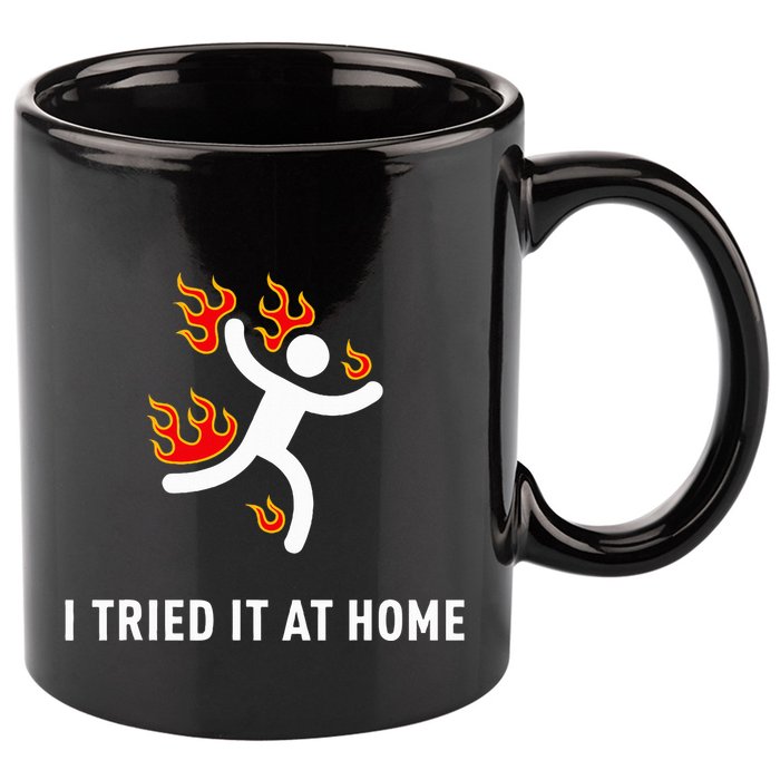 I Tried It At Home Funny Geek Nerd It Admin Science 11oz C Handle Ceramic Mug