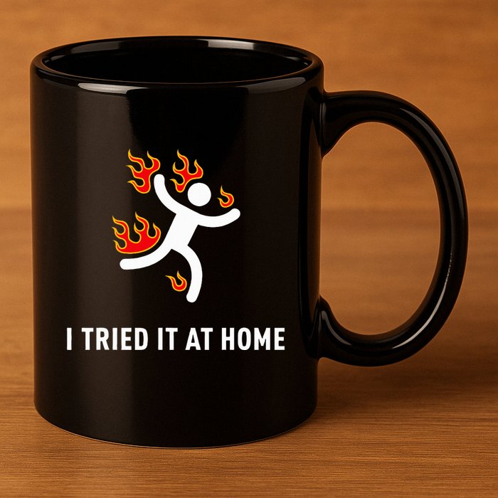 I Tried It At Home Funny Geek Nerd It Admin Science 11oz C Handle Ceramic Mug