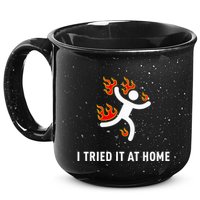 I Tried It At Home Funny Geek Nerd It Admin Science 15oz Campfire Ceramic Mug