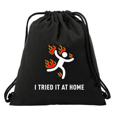 I Tried It At Home Funny Geek Nerd It Admin Science Drawstring Bag