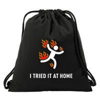 I Tried It At Home Funny Geek Nerd It Admin Science Drawstring Bag