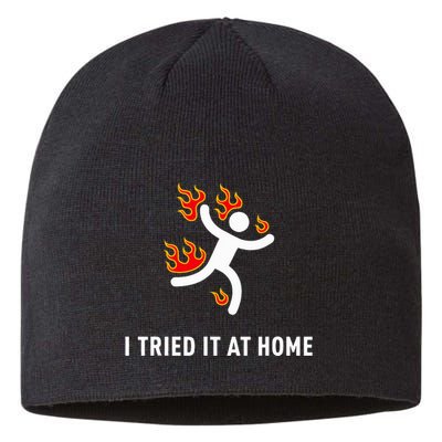 I Tried It At Home Funny Geek Nerd It Admin Science Sustainable Beanie
