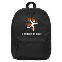 I Tried It At Home Funny Geek Nerd It Admin Science 16 in Basic Backpack