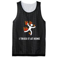 I Tried It At Home Funny Geek Nerd It Admin Science Mesh Reversible Basketball Jersey Tank
