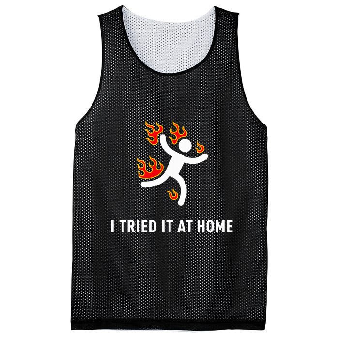 I Tried It At Home Funny Geek Nerd It Admin Science Mesh Reversible Basketball Jersey Tank