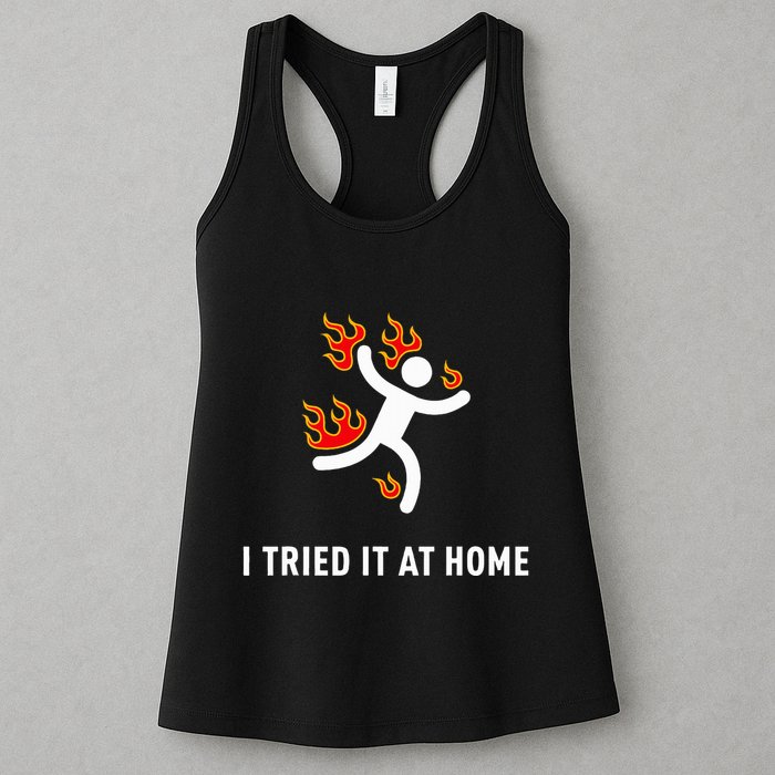 I Tried It At Home Funny Geek Nerd It Admin Science Womens Tank Top