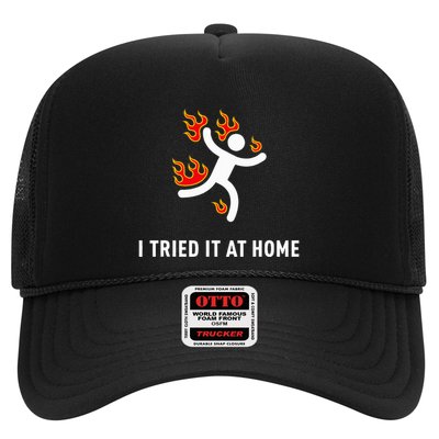 I Tried It At Home Funny Geek Nerd It Admin Science Trucker Hat