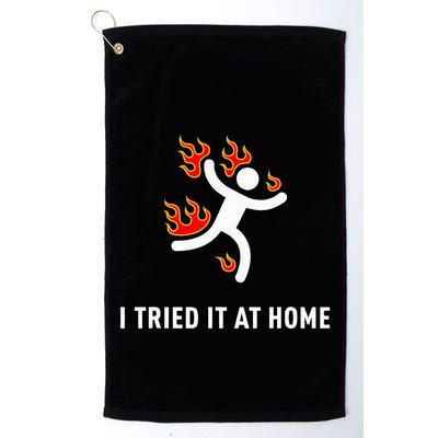 I Tried It At Home Funny Geek Nerd It Admin Science Golf Towel