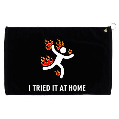 I Tried It At Home Funny Geek Nerd It Admin Science Grommeted Golf Towel