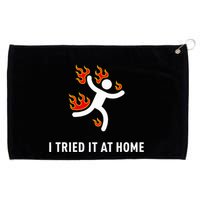 I Tried It At Home Funny Geek Nerd It Admin Science Grommeted Golf Towel