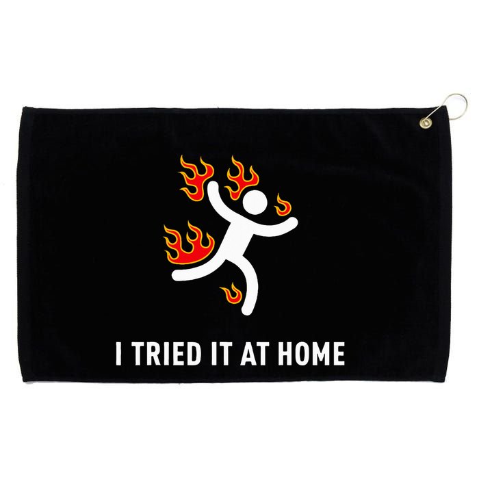I Tried It At Home Funny Geek Nerd It Admin Science Grommeted Golf Towel