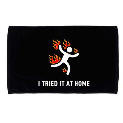 I Tried It At Home Funny Geek Nerd It Admin Science Microfiber Hand Towel