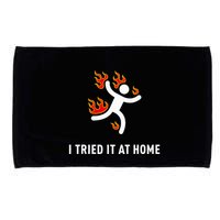 I Tried It At Home Funny Geek Nerd It Admin Science Microfiber Hand Towel