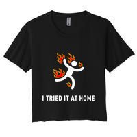I Tried It At Home Funny Geek Nerd It Admin Science Crop Top