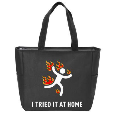 I Tried It At Home Funny Geek Nerd It Admin Science Zip Tote Bag