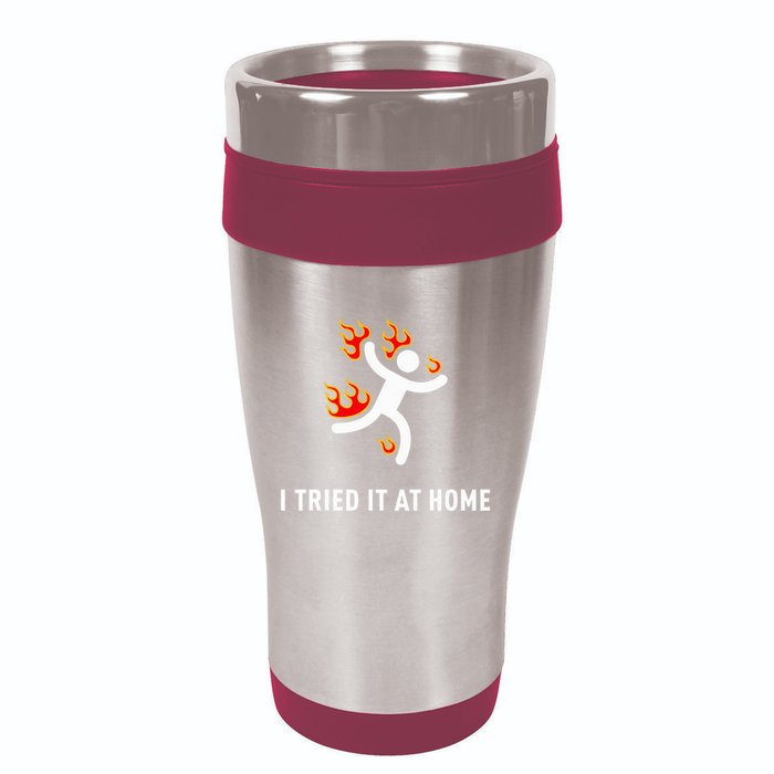 I Tried It At Home Funny Geek Nerd It Admin Science 16oz Travel Tumbler