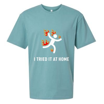 I Tried It At Home Funny Geek Nerd It Admin Science Sueded Cloud Jersey T-Shirt