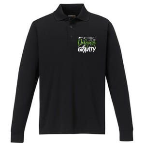 I Think I’Ll Try Defying Gravity Defying Musical Performance Long Sleeve Polo