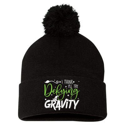 I Think I’Ll Try Defying Gravity Defying Musical Pom Pom 12in Knit Beanie