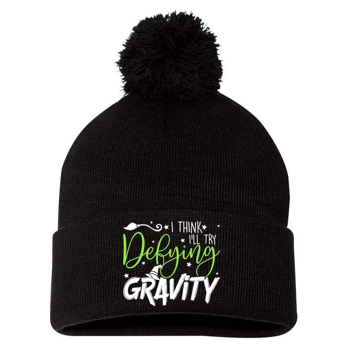 I Think I’Ll Try Defying Gravity Defying Musical Pom Pom 12in Knit Beanie
