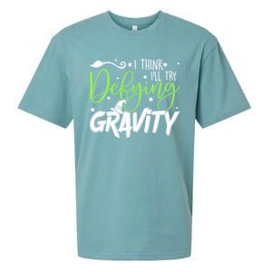 I Think I’Ll Try Defying Gravity Defying Musical Sueded Cloud Jersey T-Shirt