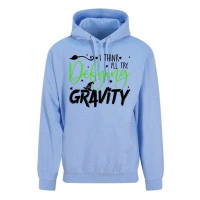 I Think I’Ll Try Defying Gravity Defying Musical Unisex Surf Hoodie