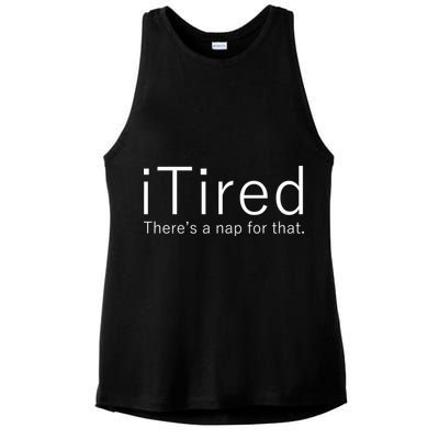 iTired Nap For That Ladies PosiCharge Tri-Blend Wicking Tank