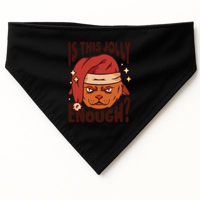 Is This Jolly Enough Anti Christmas USA-Made Doggie Bandana