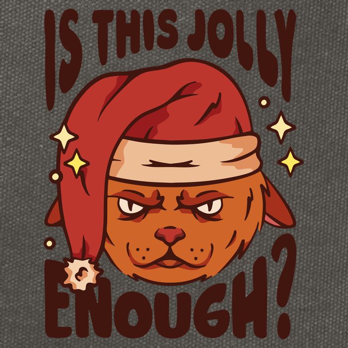 Is This Jolly Enough Anti Christmas Cotton Canvas Backpack