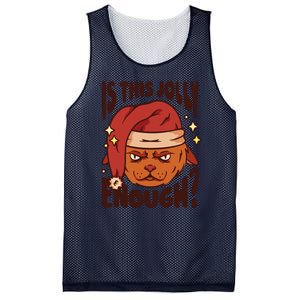 Is This Jolly Enough Anti Christmas Mesh Reversible Basketball Jersey Tank