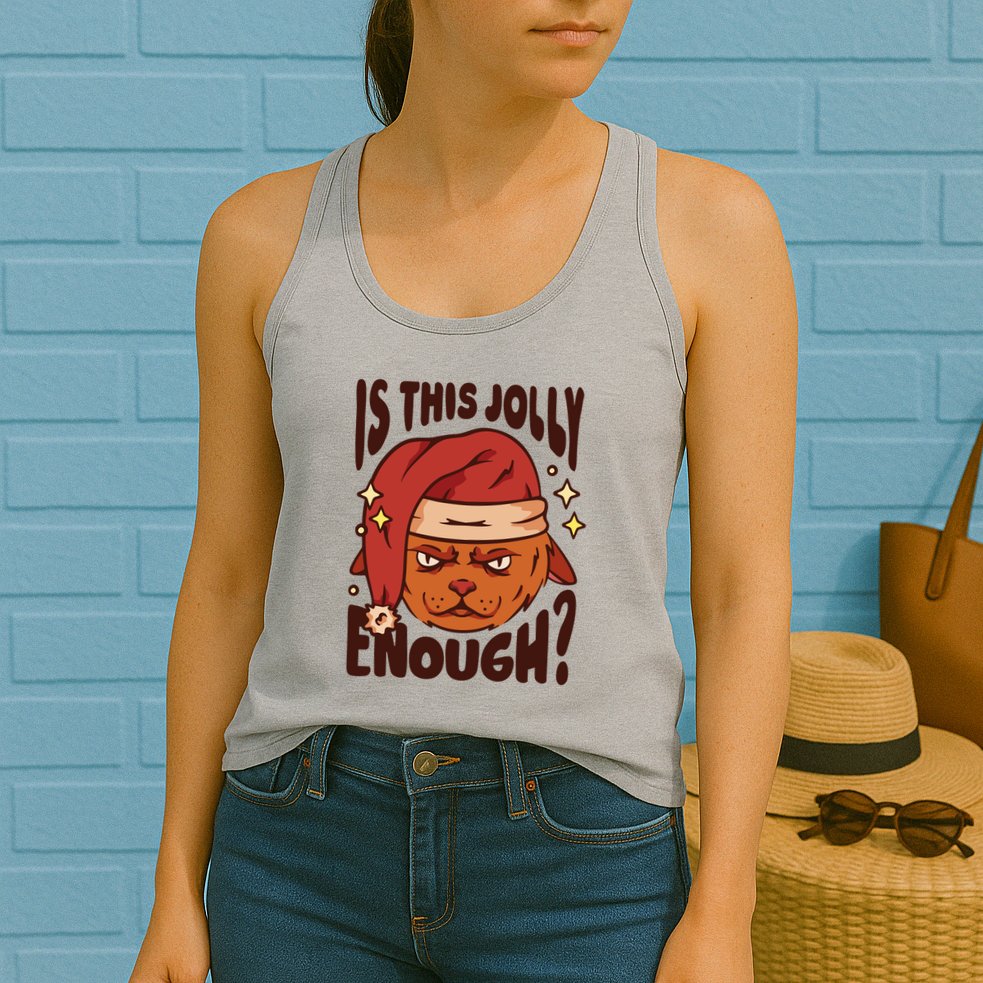 Is This Jolly Enough Anti Christmas Womens Tank Top