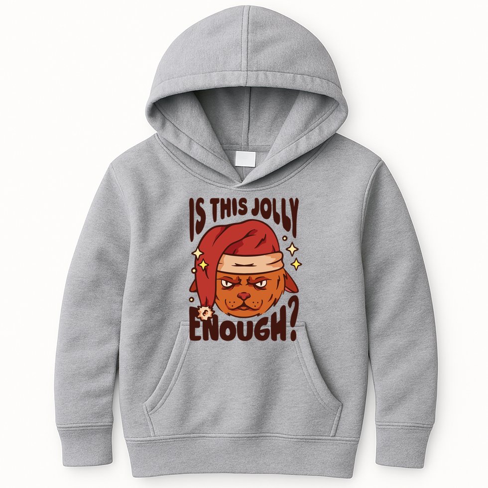 Is This Jolly Enough Anti Christmas Kids Hoodie