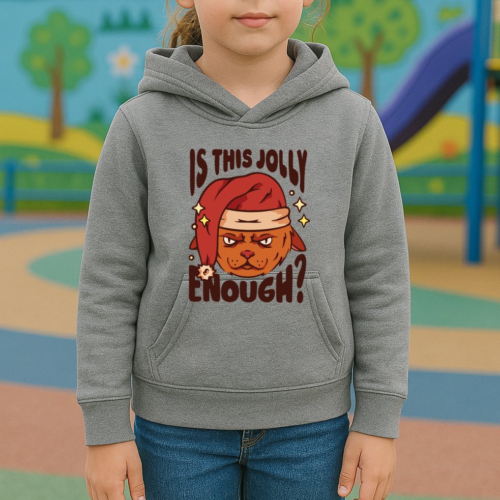 Is This Jolly Enough Anti Christmas Kids Hoodie