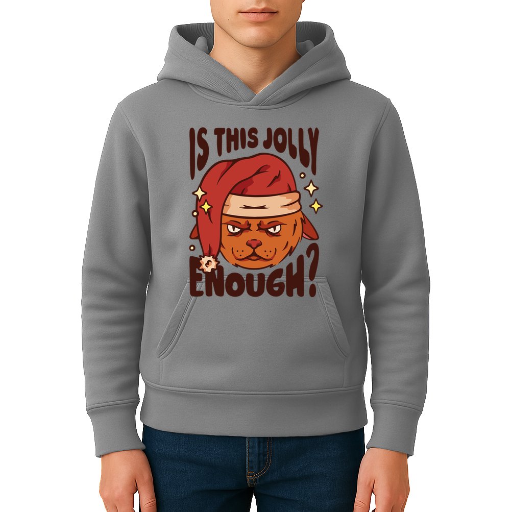 Is This Jolly Enough Anti Christmas Kids Hoodie