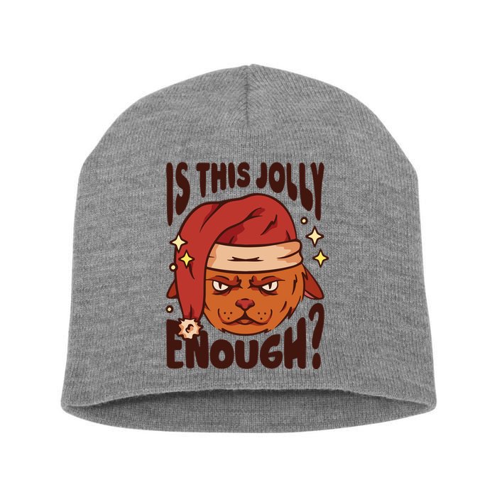 Is This Jolly Enough Anti Christmas Short Acrylic Beanie