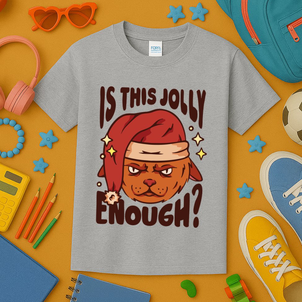 Is This Jolly Enough Anti Christmas Kids T-Shirt