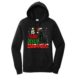 Is This Jolly Enough Funny Cat Xmas Tree Women's Pullover Hoodie