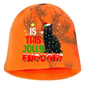 Is This Jolly Enough Funny Cat Xmas Tree Kati - Camo Knit Beanie