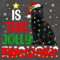 Is This Jolly Enough Funny Cat Xmas Tree Vector Backpack