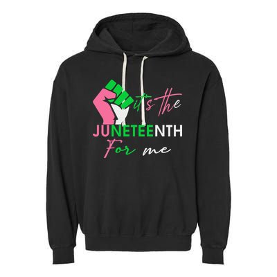 It's The Juneteenth aka For Me Freeish Since 1865 Garment-Dyed Fleece Hoodie