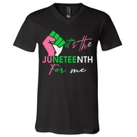 It's The Juneteenth aka For Me Freeish Since 1865 V-Neck T-Shirt