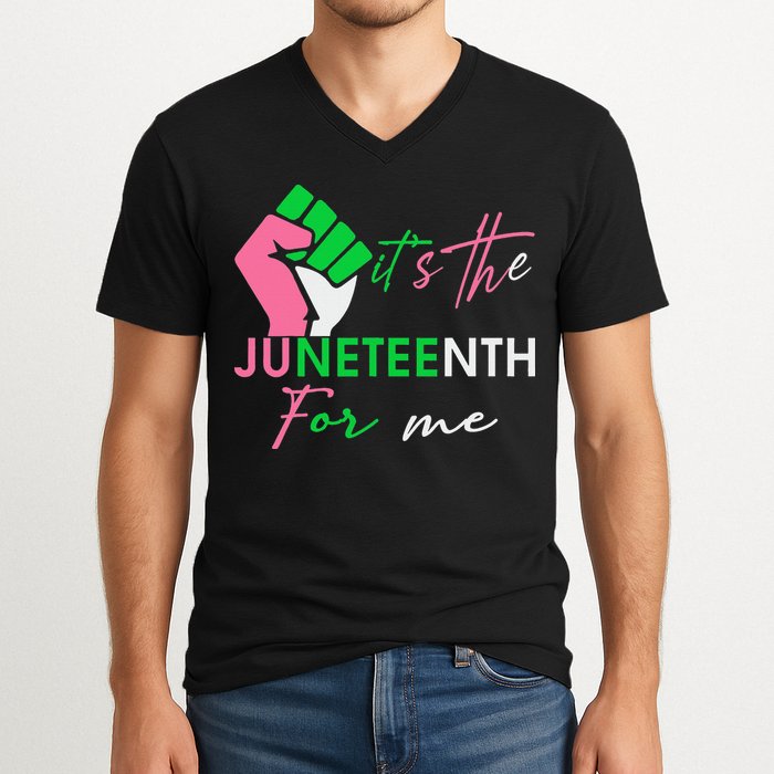 It's The Juneteenth aka For Me Freeish Since 1865 V-Neck T-Shirt