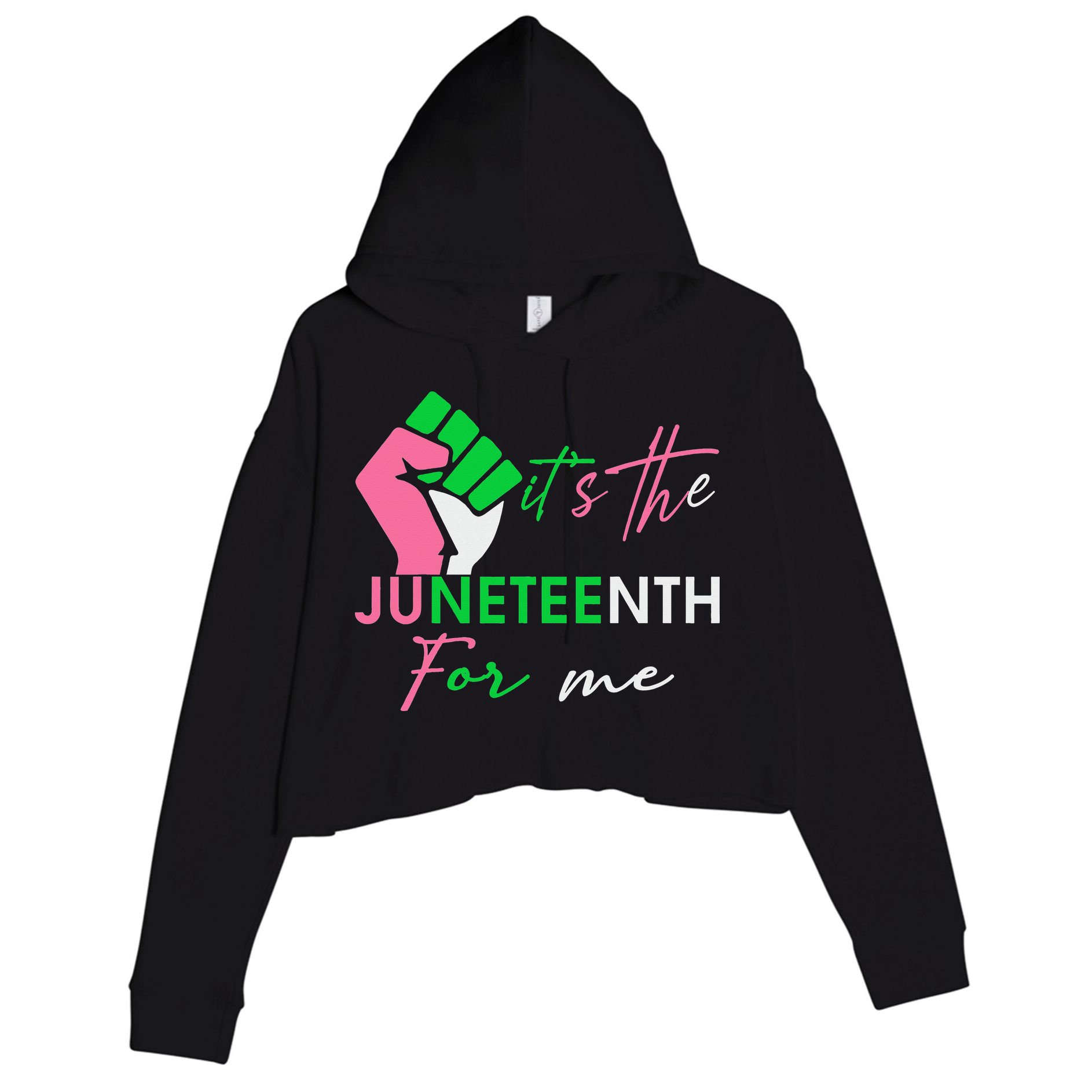 It's The Juneteenth aka For Me Freeish Since 1865 Crop Fleece Hoodie