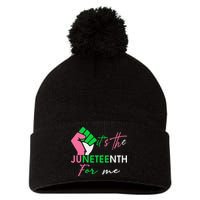 It's The Juneteenth aka For Me Freeish Since 1865 Pom Pom 12in Knit Beanie